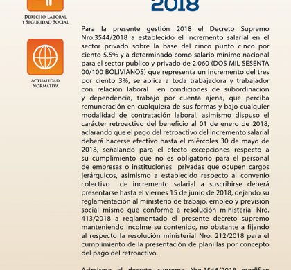 (Español) Incremento Salarial 2018