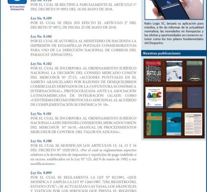 (Español) Gaceta Oficial de la República de Paraguay – Junio 2018