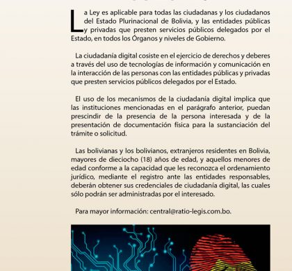 Ciudadanía digital en el Estado Plurinacional de Bolivia