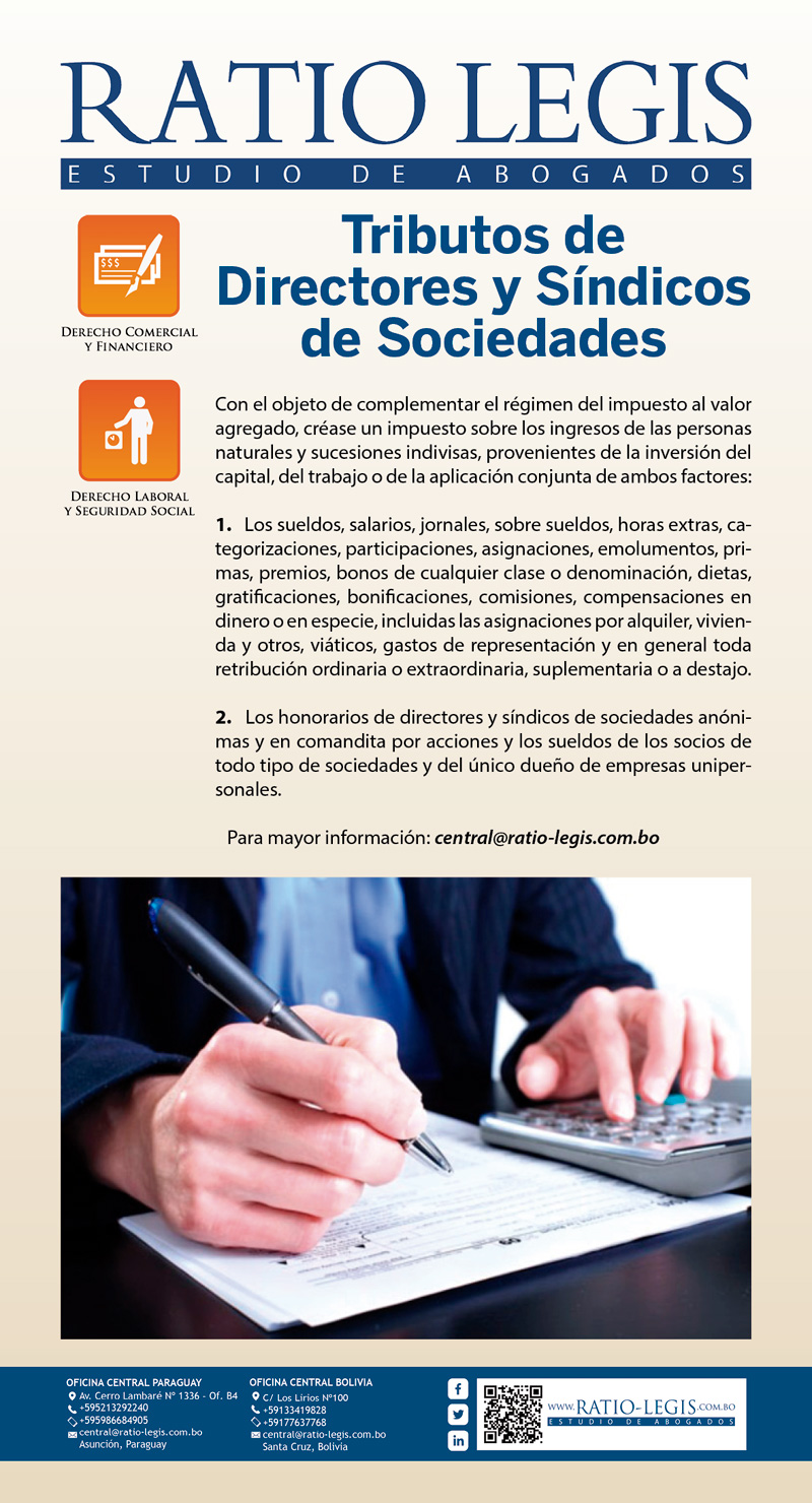 (Español) Tributos de Directores y Síndicos de Sociedades