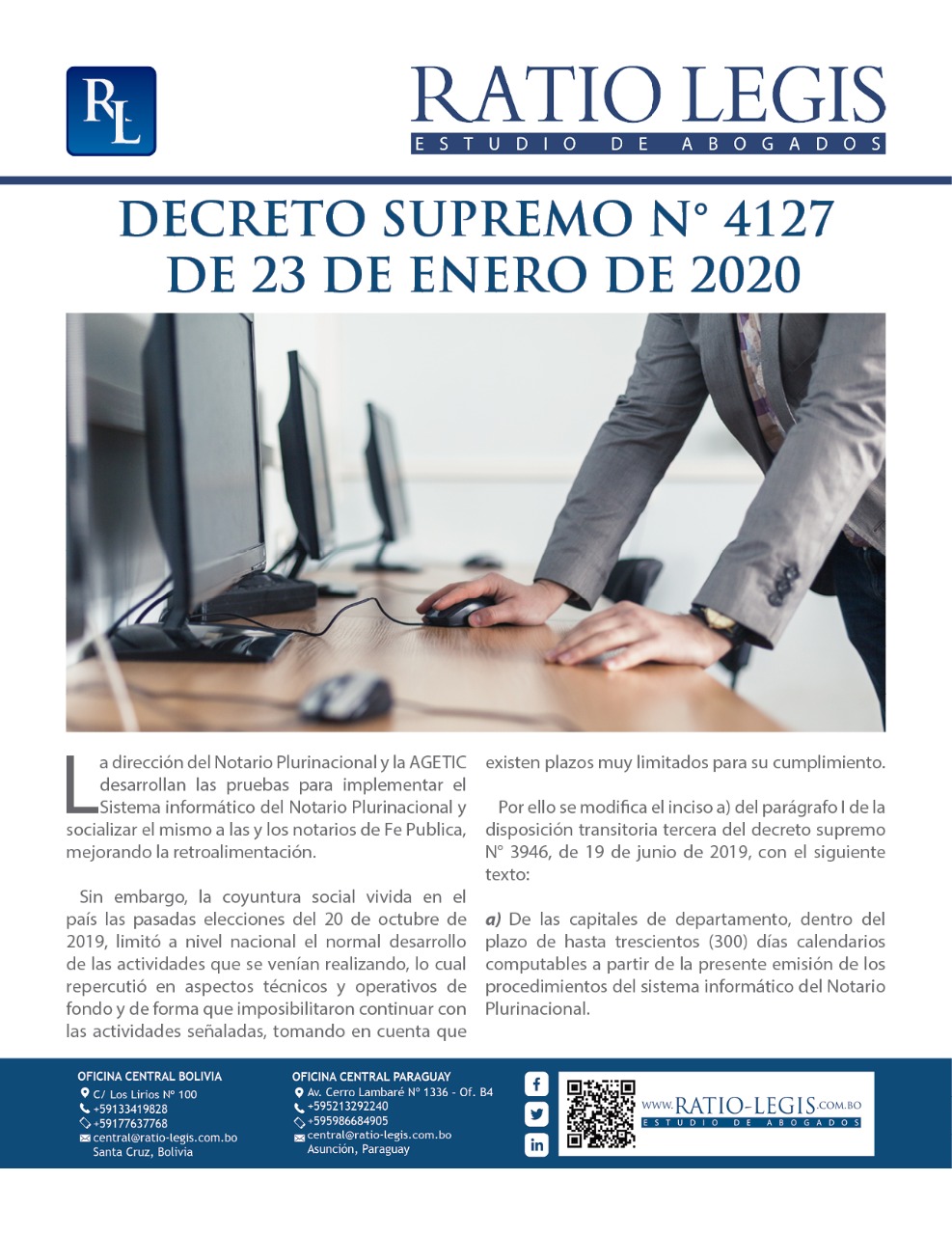(Español) Decreto Supremo Nº 4127 de 23 de Enero de 2020