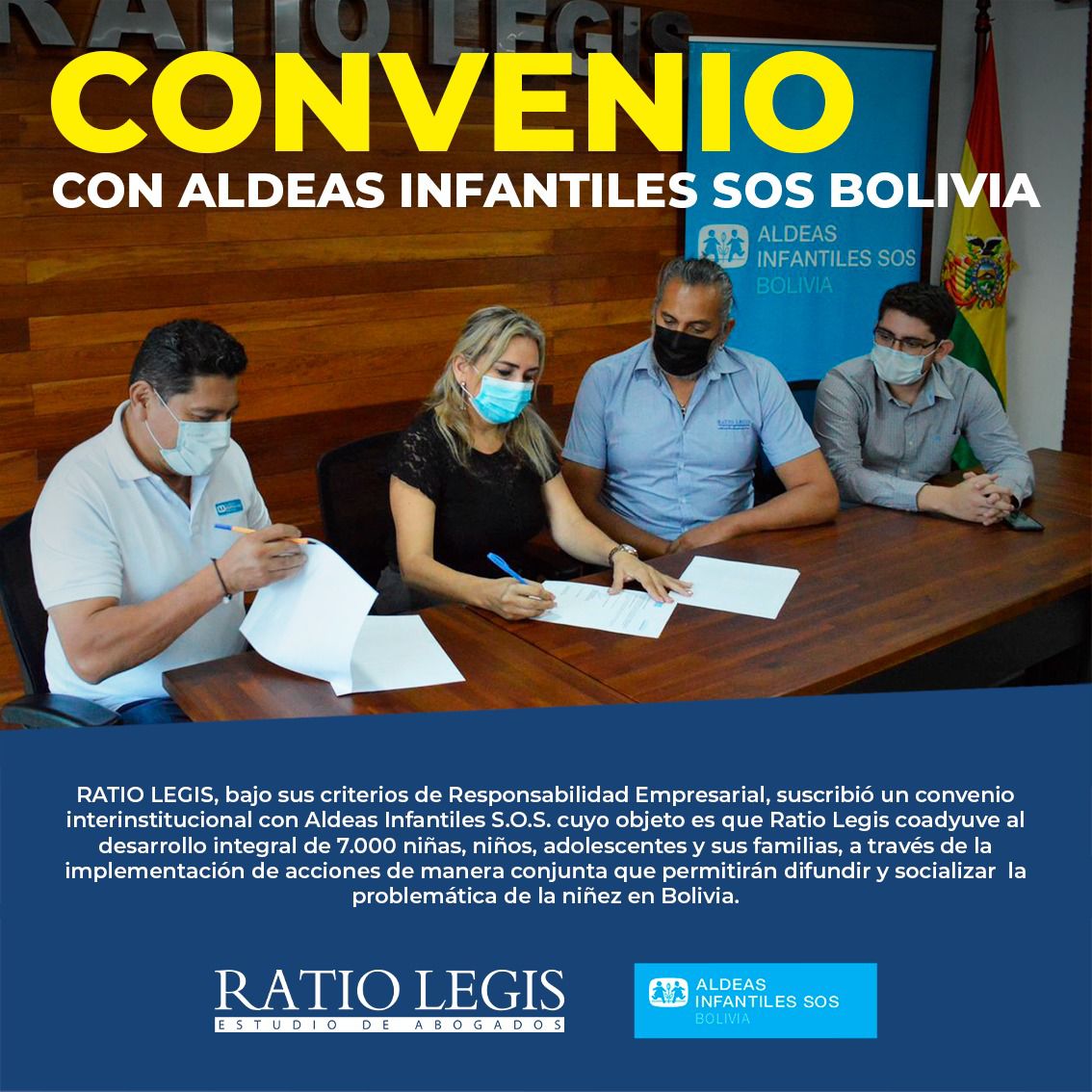 Convenio con Aldeas Infantiles SOS Bolivia