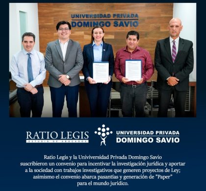 Convenio U.P. Domingo Savio y Ratio Legis