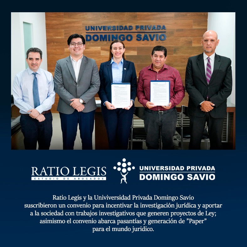 Convenio U.P. Domingo Savio y Ratio Legis