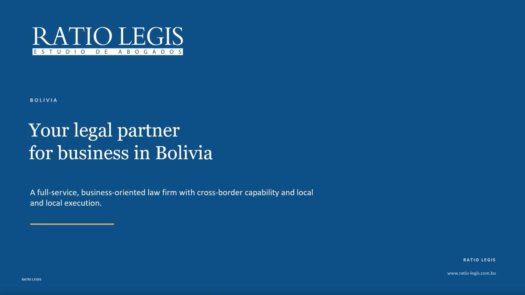 Ratio Legis your legal partner for business in Bolivia